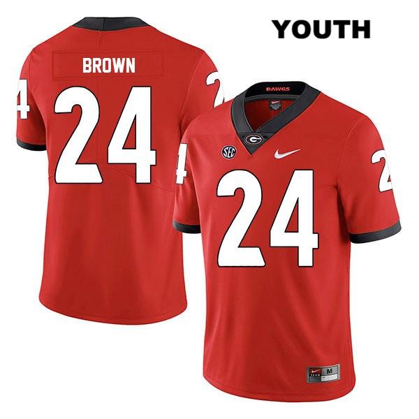 Georgia Bulldogs Youth Matthew Brown #24 NCAA Legend Authentic Red Nike Stitched College Football Jersey RWC1456SM